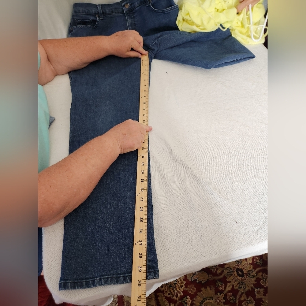 Gloria Vanderbilt Amanda Straight Jeans Womens  Blue High Rise Stretch - 16 - Picture 12 of 14